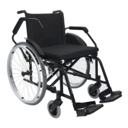 Cadeira De Rodas Nylon Poty 50cm - Preta -  Semi Obeso