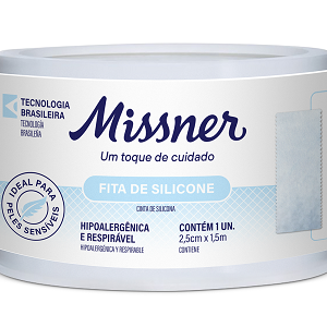 FITA DE SILICONE HIPOALÉRGICA 2,5 CM X 1,5M